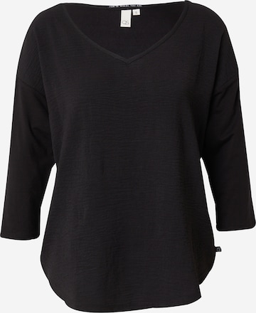 T-shirt QS en noir : devant