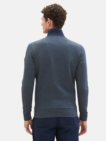 TOM TAILOR Zip-Up Hoodie in Blue