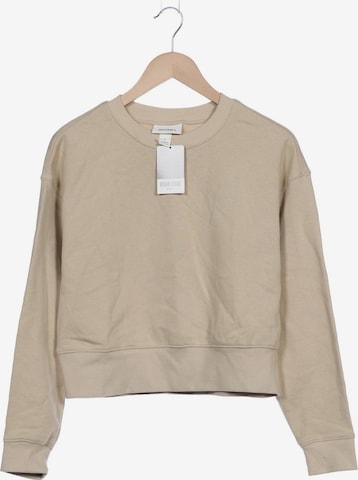 Monki Sweatshirt & Zip-Up Hoodie in S in Beige: front