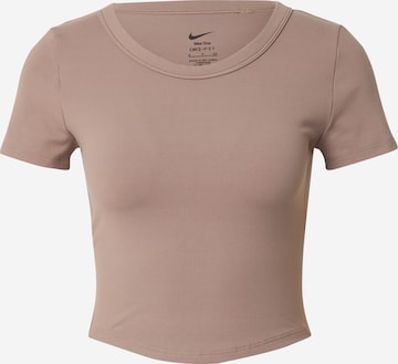 T-shirt fonctionnel 'ONE' NIKE en marron : devant