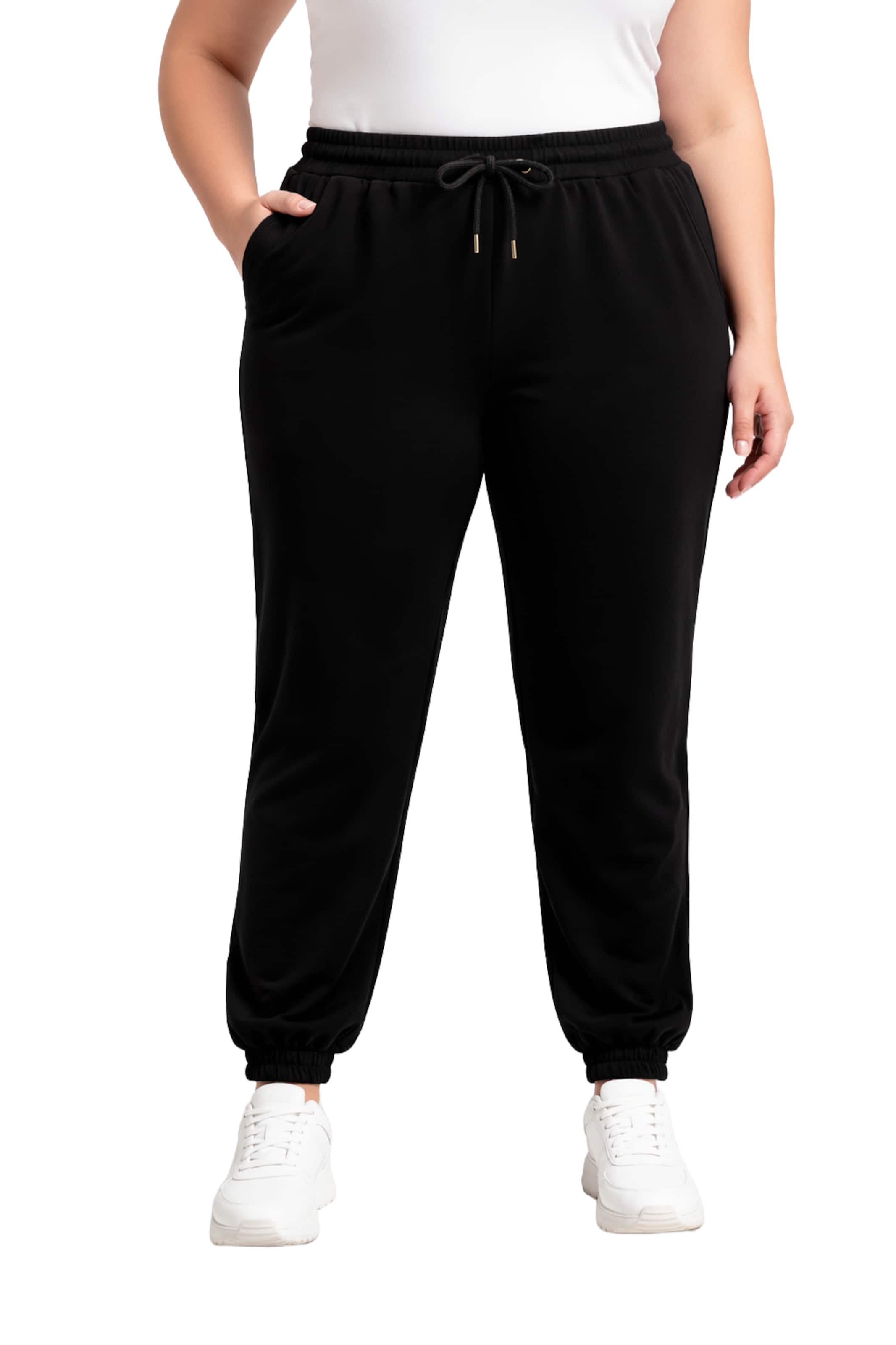 Effilé Pantalon Shape Of You en noir : devant
