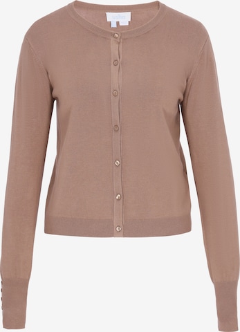 usha BLUE LABEL Gebreid vest in Beige: voorkant