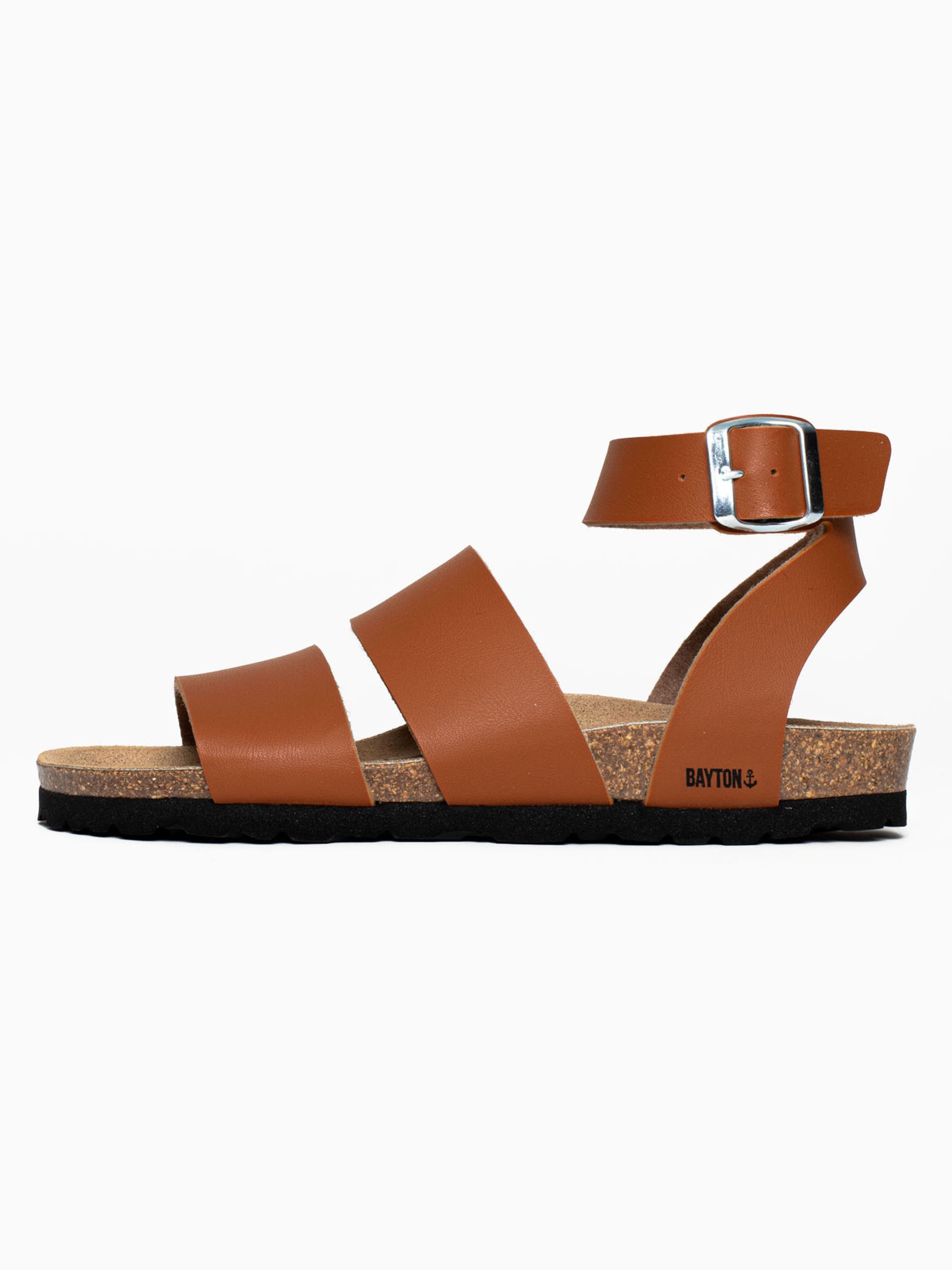 Bayton Strap sandal 'Soria' in Brown: front