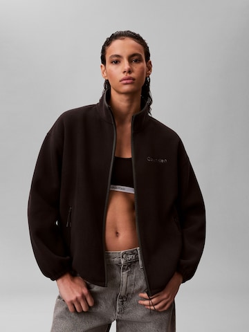 melns Calvin Klein Jeans Flīsa jaka: no priekšpuses