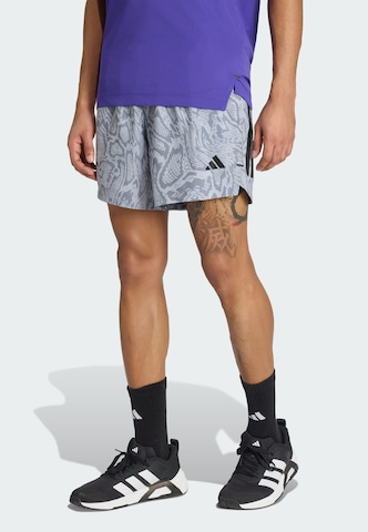 ADIDAS PERFORMANCE - Regular Calças de desporto 'D4T PrimeLift' em cinzento: frente