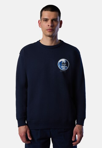 North Sails Sweatshirt in Blauw: voorkant