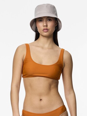 PIECES Bustier Bikinitop 'PCAnesa' in Oranje: voorkant