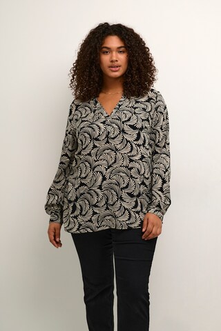 KAFFE CURVE - Blusa 'Mirta' en negro