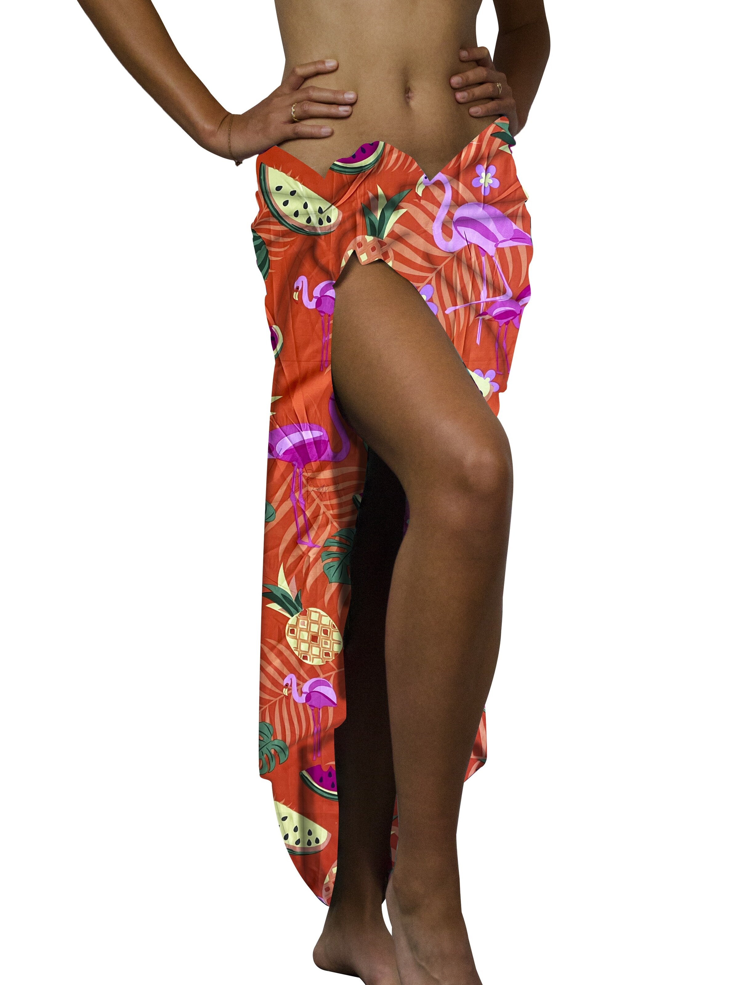 King Kameha Wrap 'Flamingo Melon' in Orange