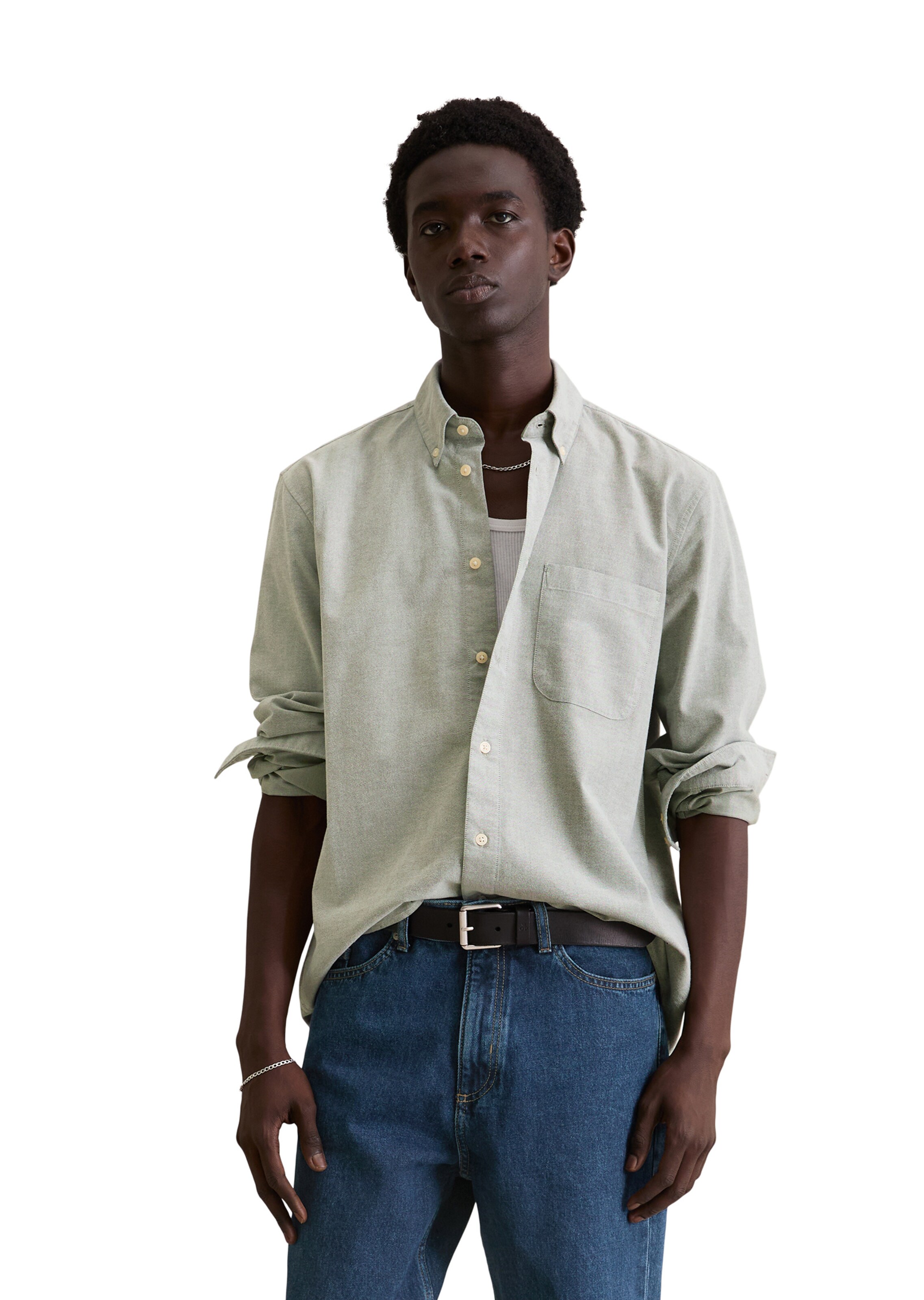 Marc O'Polo DENIM Regular fit Button Up Shirt in Green: front