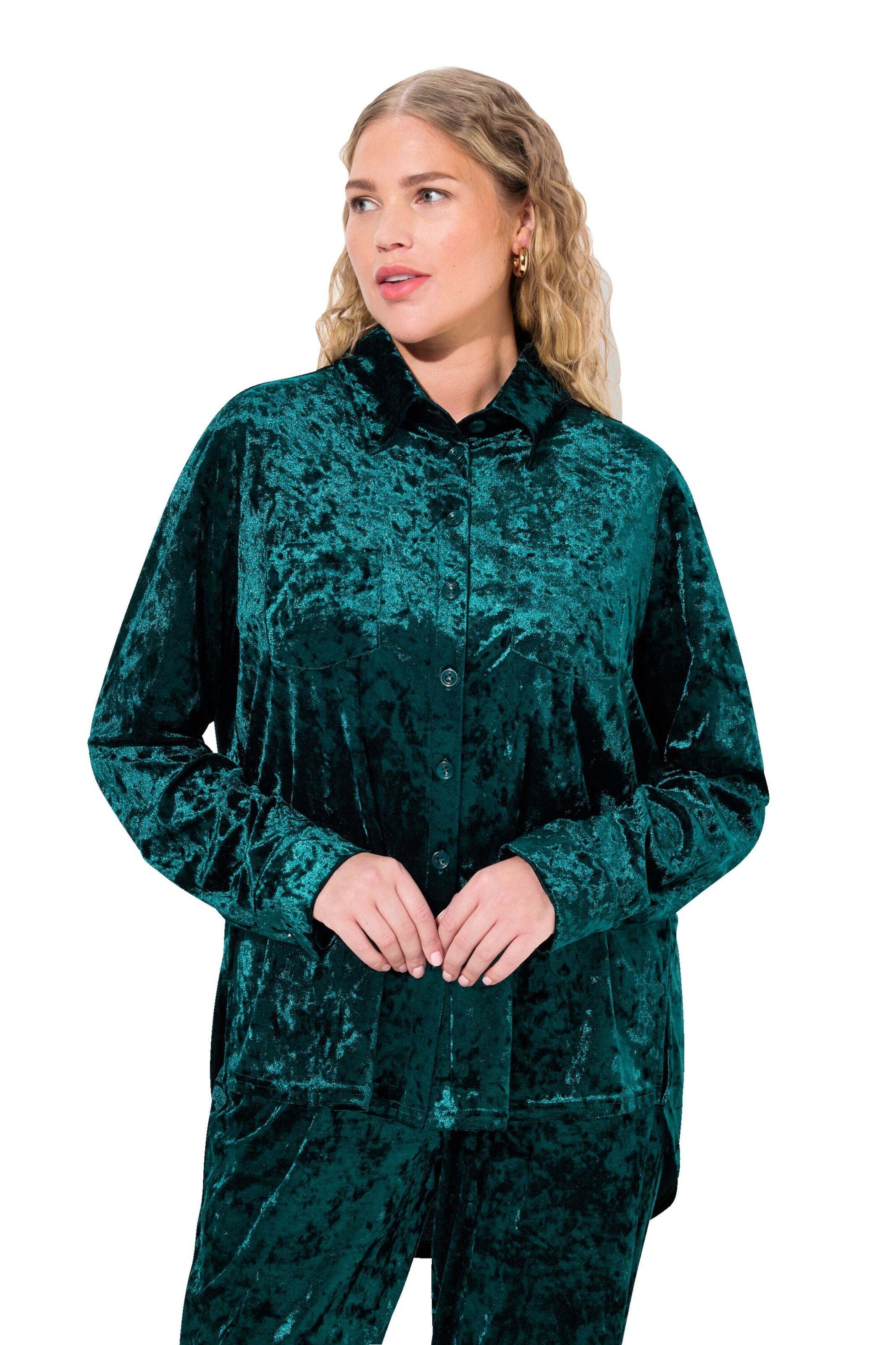 Ulla Popken Blouse in Groen: voorkant