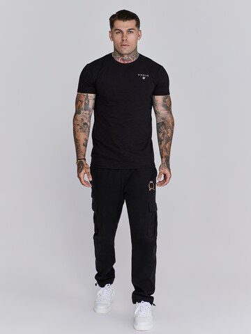 Regular Pantalon cargo SikSilk en noir