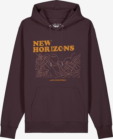 Sweat-shirt 'New Horizons Are Everywhere' Watapparel en rouge : devant