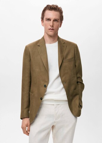 MANGO MAN Slim fit Suit Jacket 'Salerno' in Green: front