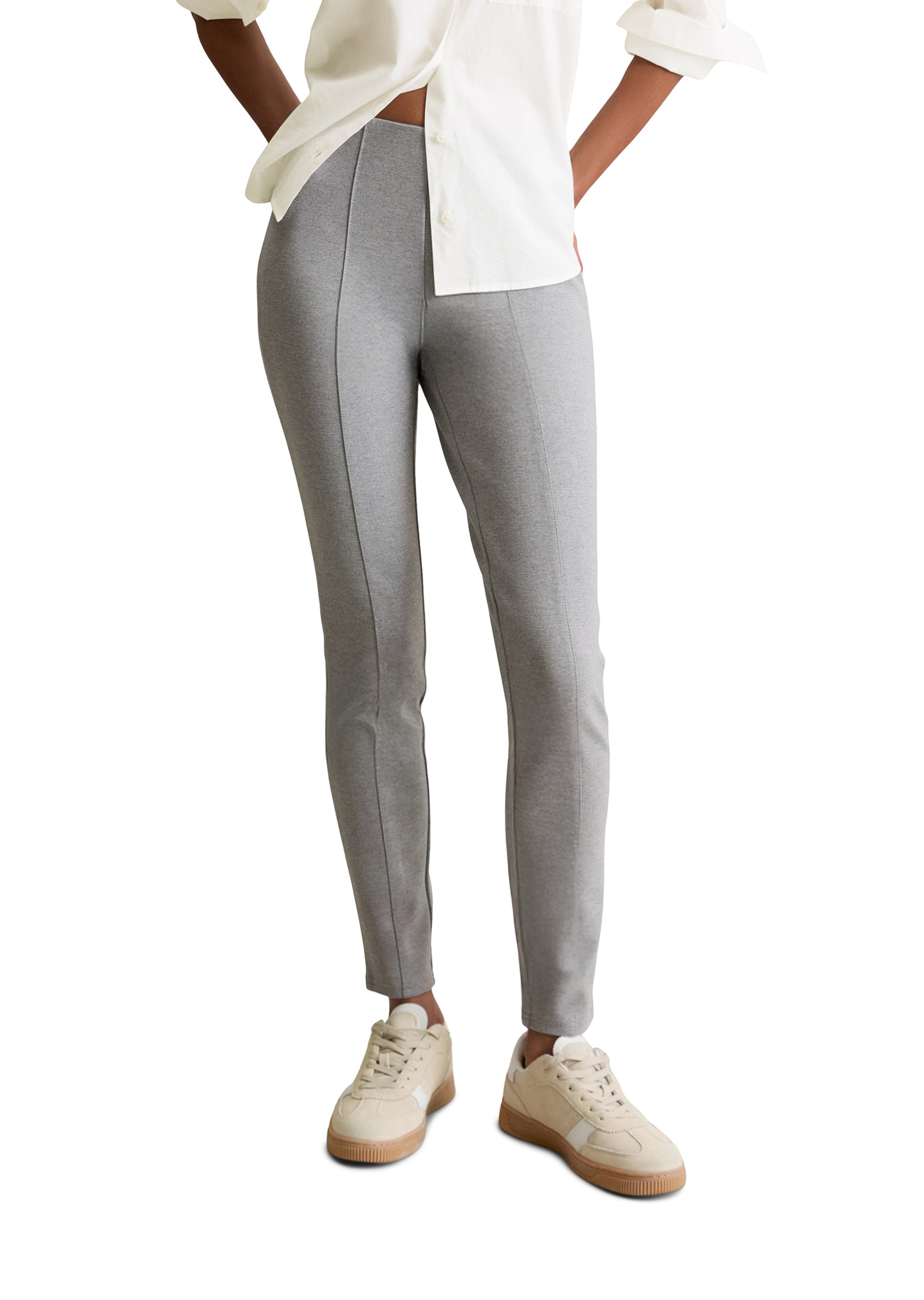 Marc O'Polo DENIM Slimfit Broek in Grijs: voorkant