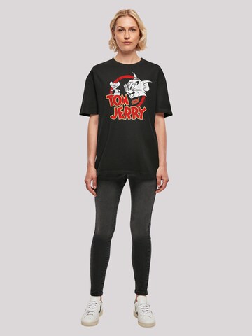F4NT4STIC T-Shirt 'Tom And Jerry Distressed' in Schwarz