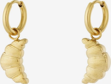 Boucles d'oreilles 'BONJOUR' Cala Rose en or : devant