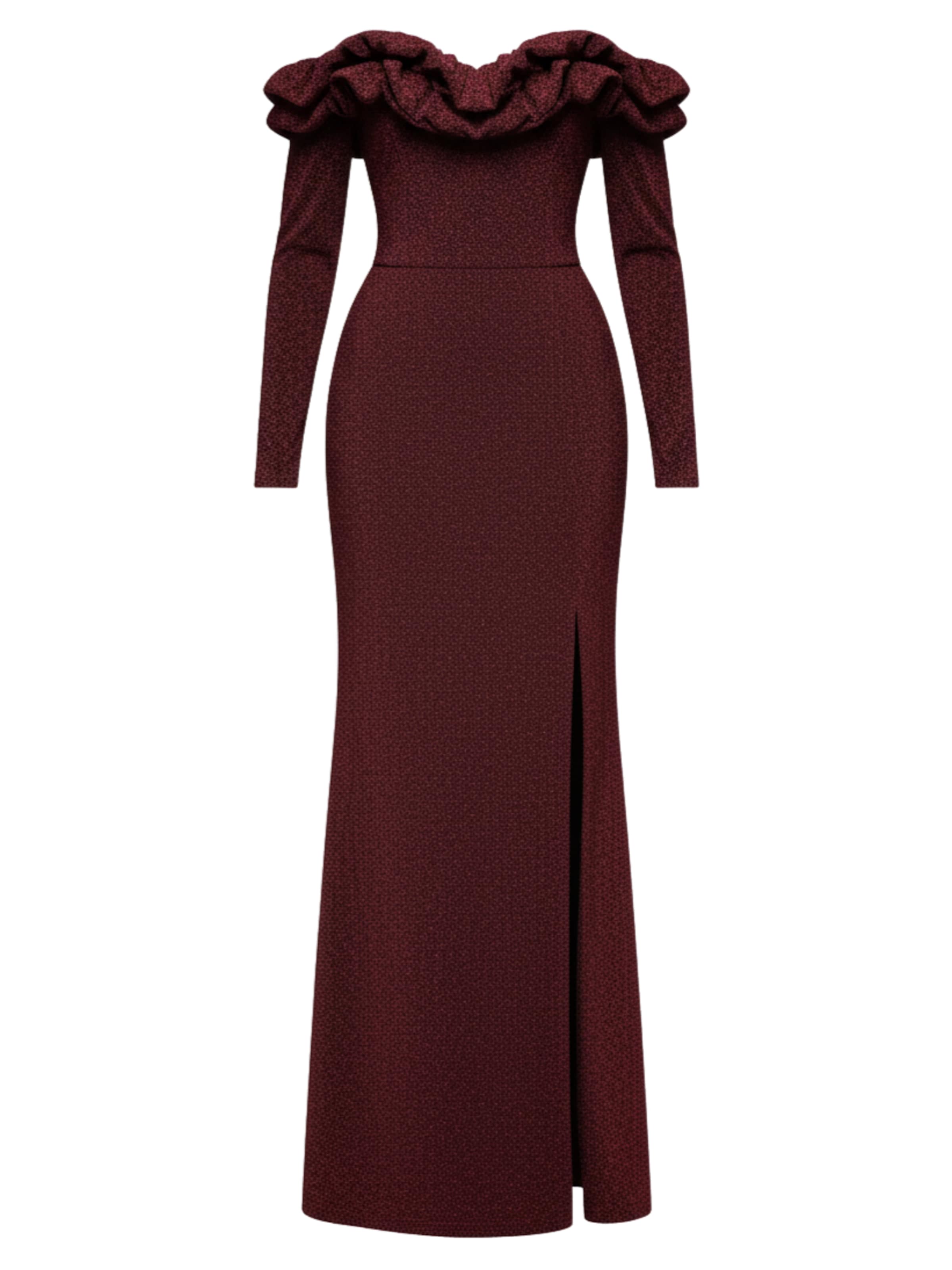 Ombre - Vestido de noche en rojo: frente
