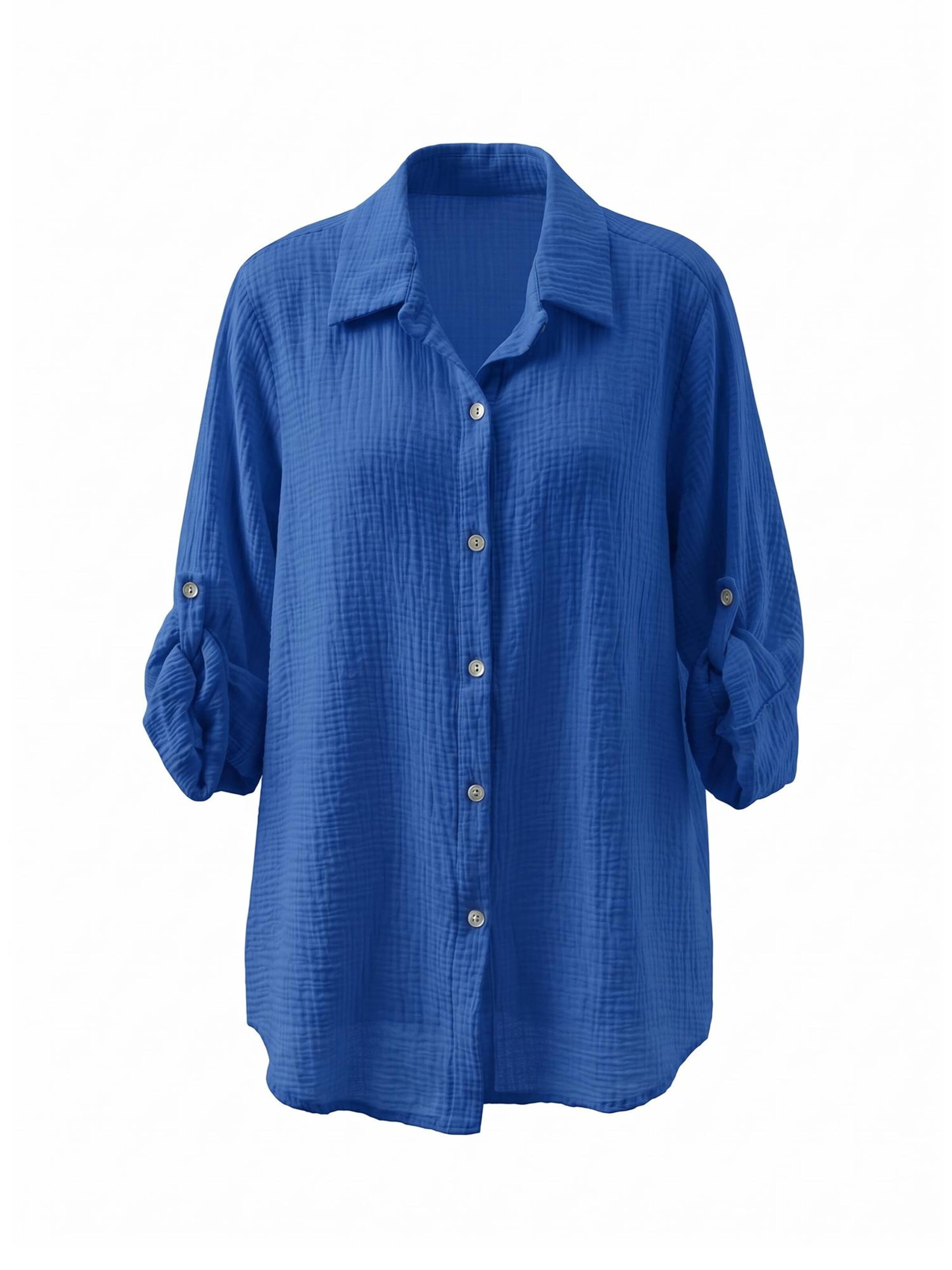 TorWeit Oversized Shirt in Blue: front