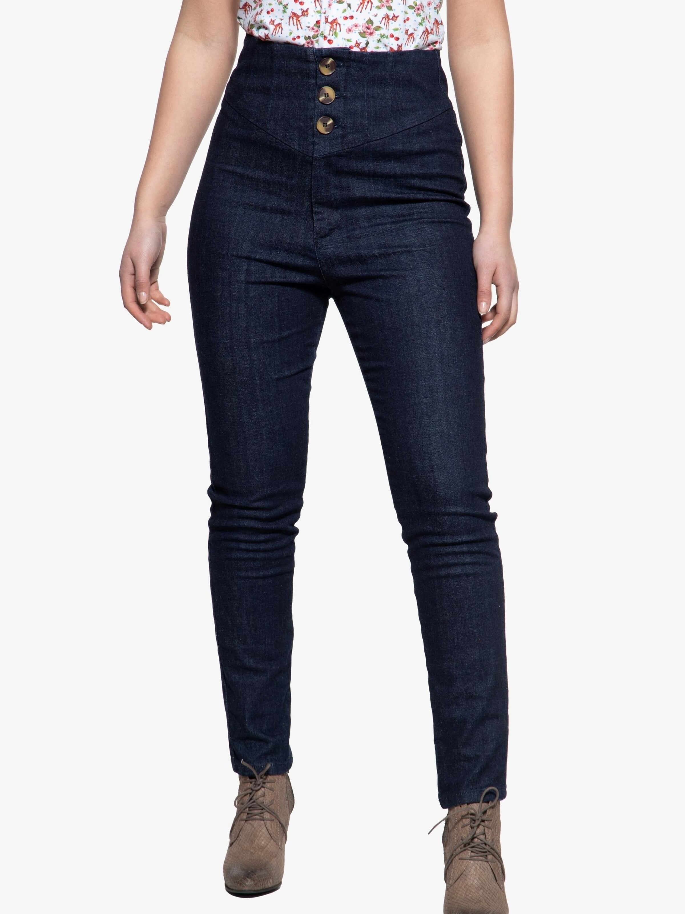 Queen Kerosin Slimfit Jeans‌‌‌‌‌‌‌‌‌‌ in Blau