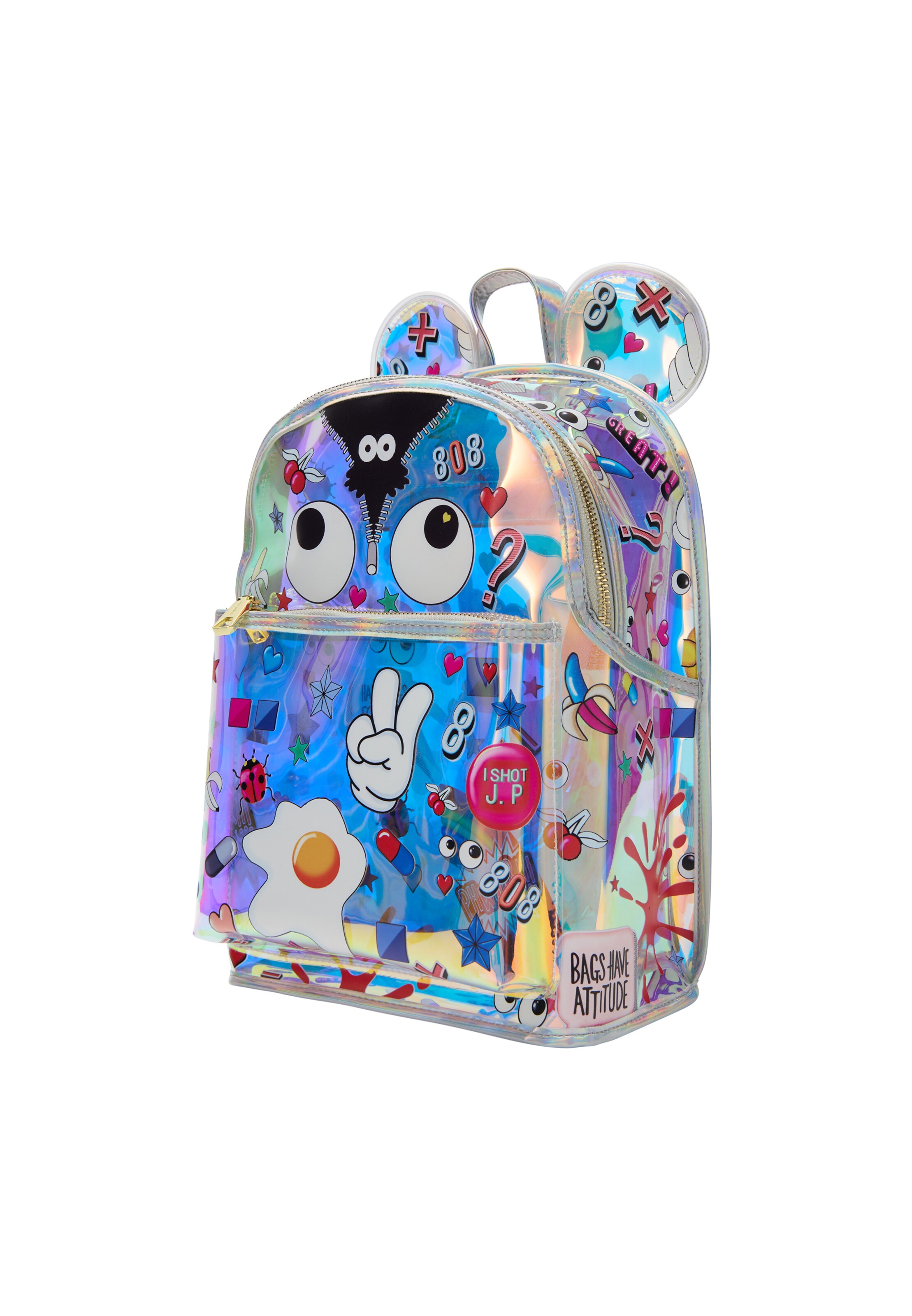 MYMO - Mochila 'Pop Eyetheme' en plata