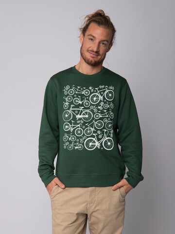Sweat-shirt ' Fahrräder ' Watapparel en vert : devant
