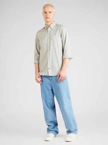 Slim fit Camicia 'ROYAL' di Tommy Hilfiger Tailored in grigio