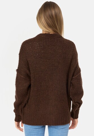 Decay Knit Cardigan in Brown