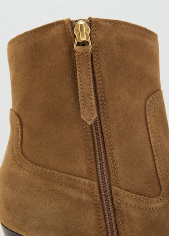 MANGO Ankle Boots 'Pacifico' in Brown