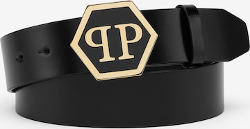 Philipp Plein Belt 'Hexagon' in Black: front