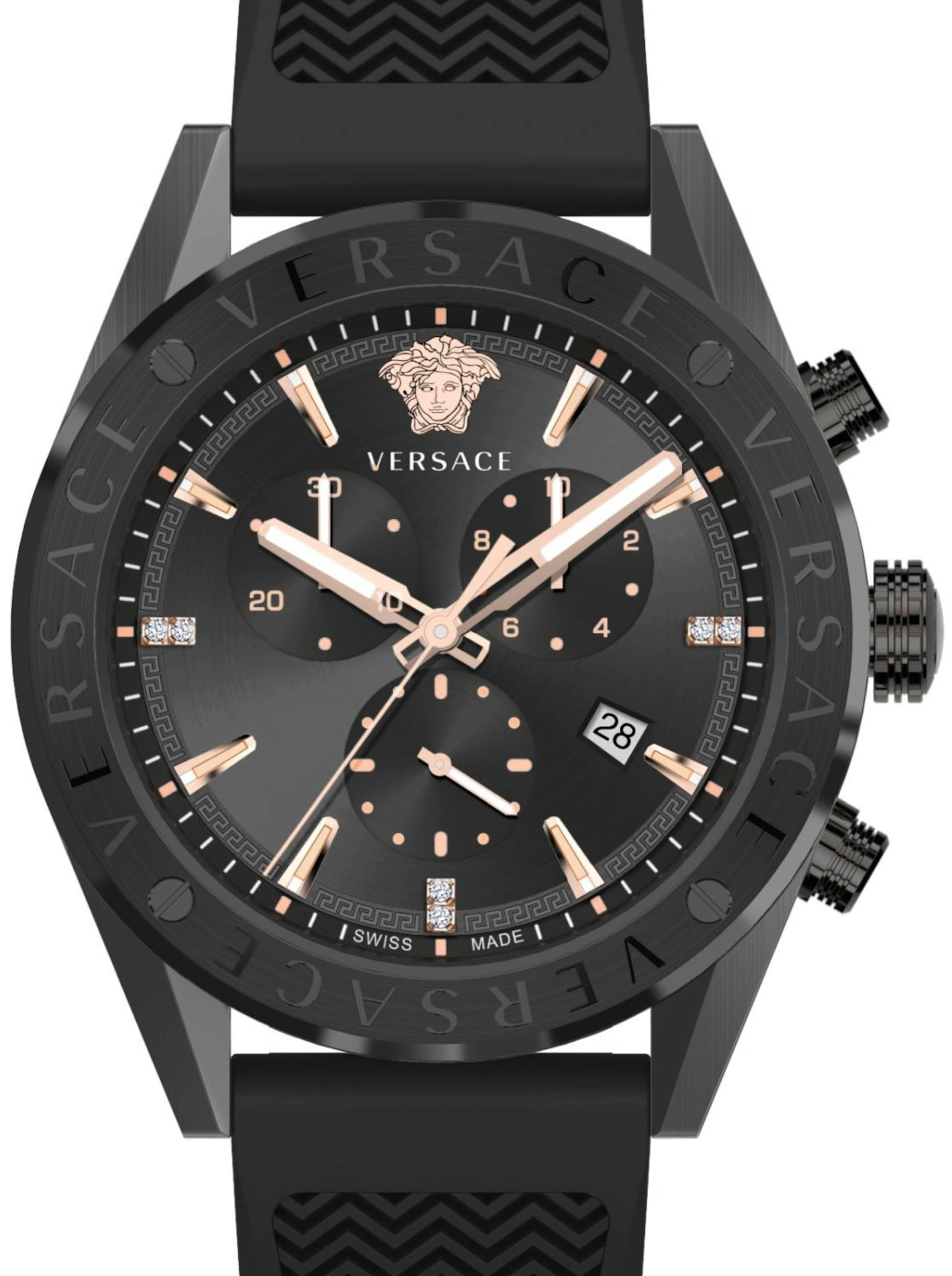 VERSACE Analoog horloge in Zwart