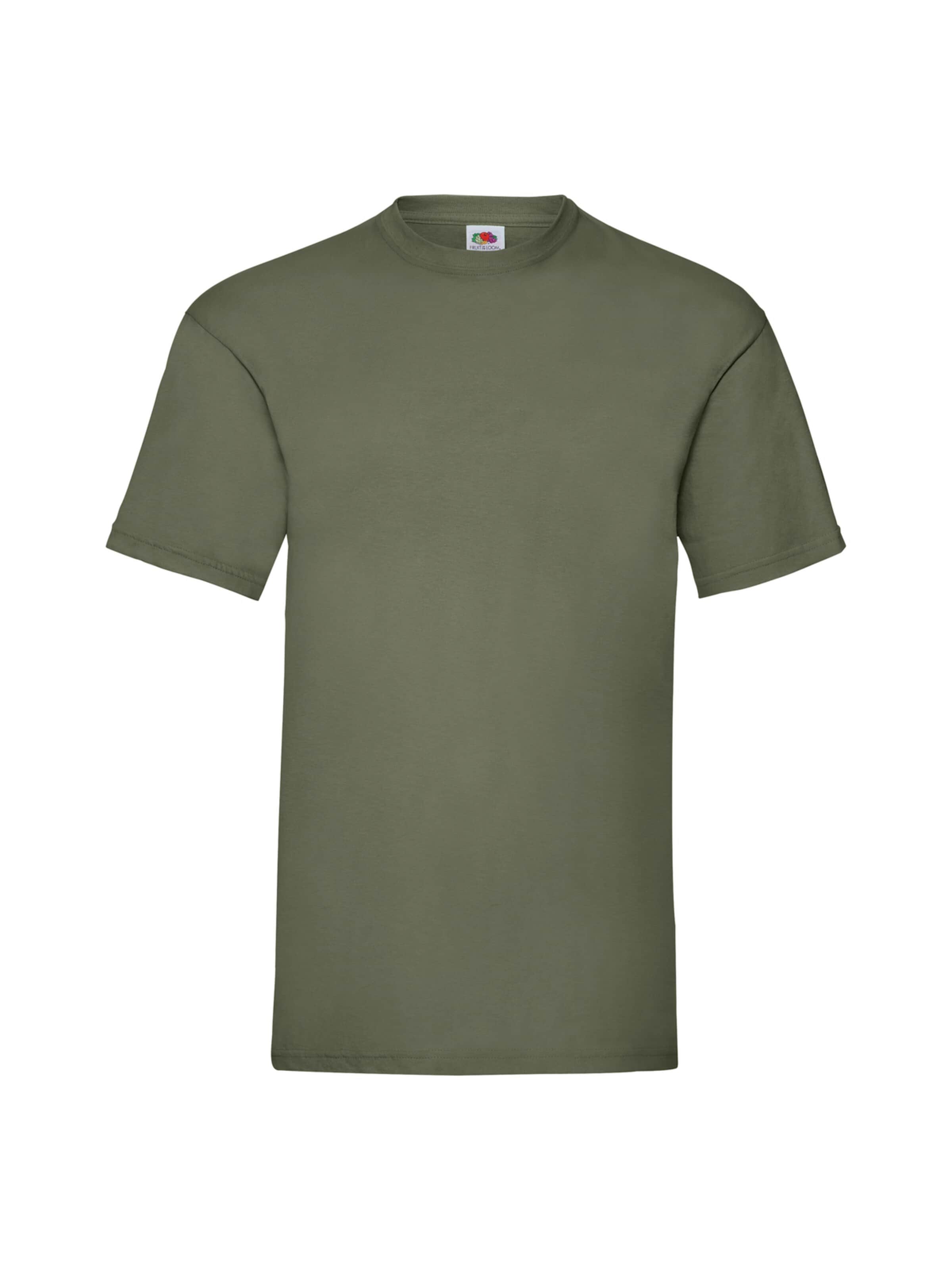 FRUIT OF THE LOOM Shirts 'T-shirt' i grøn: forside