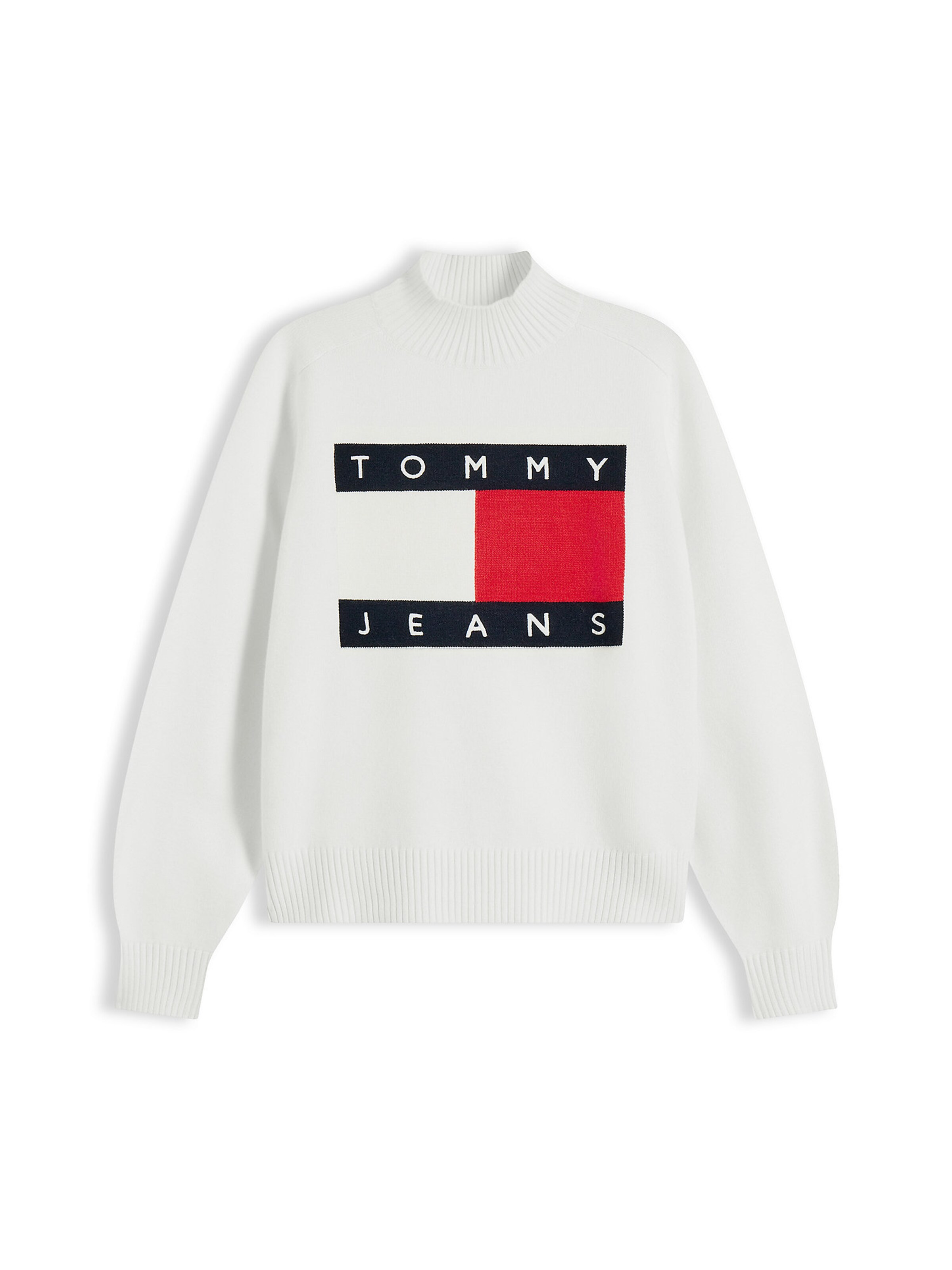 Tommy Jeans Trui in Wit: voorkant