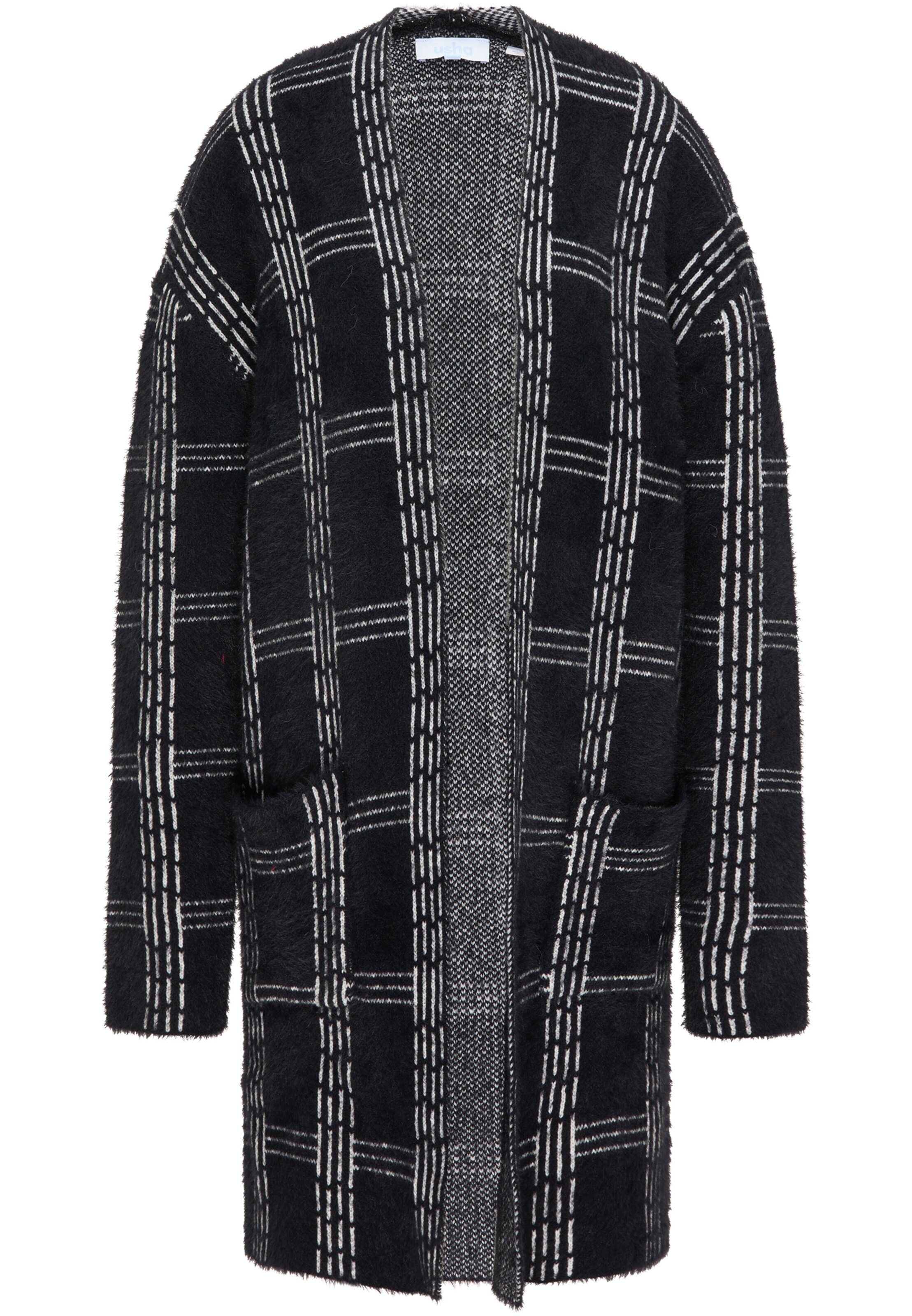 usha BLUE LABEL Strickjacke in Schwarz: Vorderseite