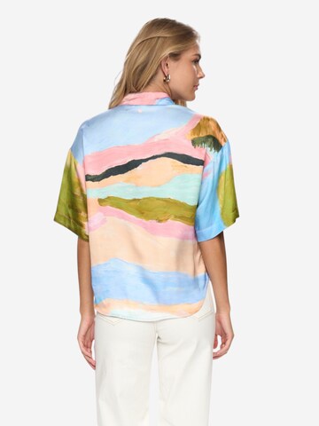 NÜMPH Kurzarmbluse ' NUMEADOW SHIRT' in Mischfarben