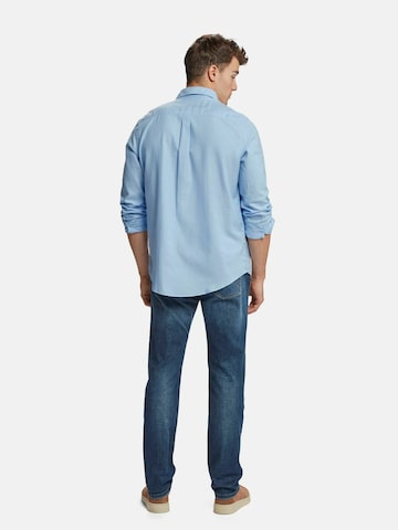 MCS Regular Fit Businesspaita 'Brandon' värissä sininen