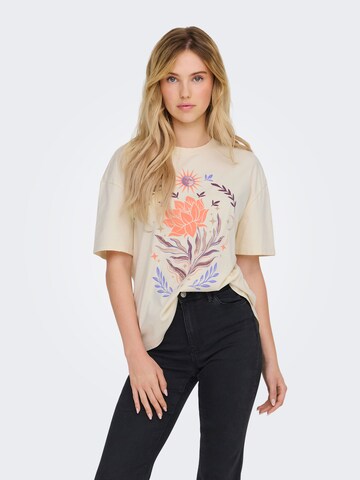 Tricou de la ONLY pe bej: față