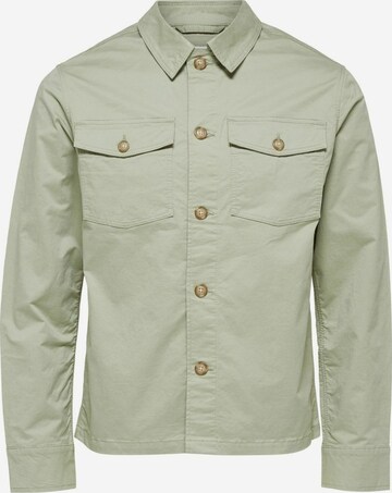 SELECTED HOMME Демисезонная куртка в Зеленый: спереди