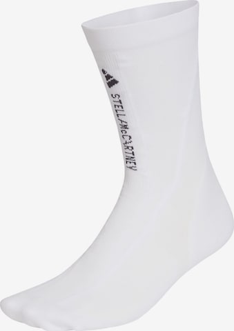 ADIDAS BY STELLA MCCARTNEY Athletic Socks 'Crew' in White: front