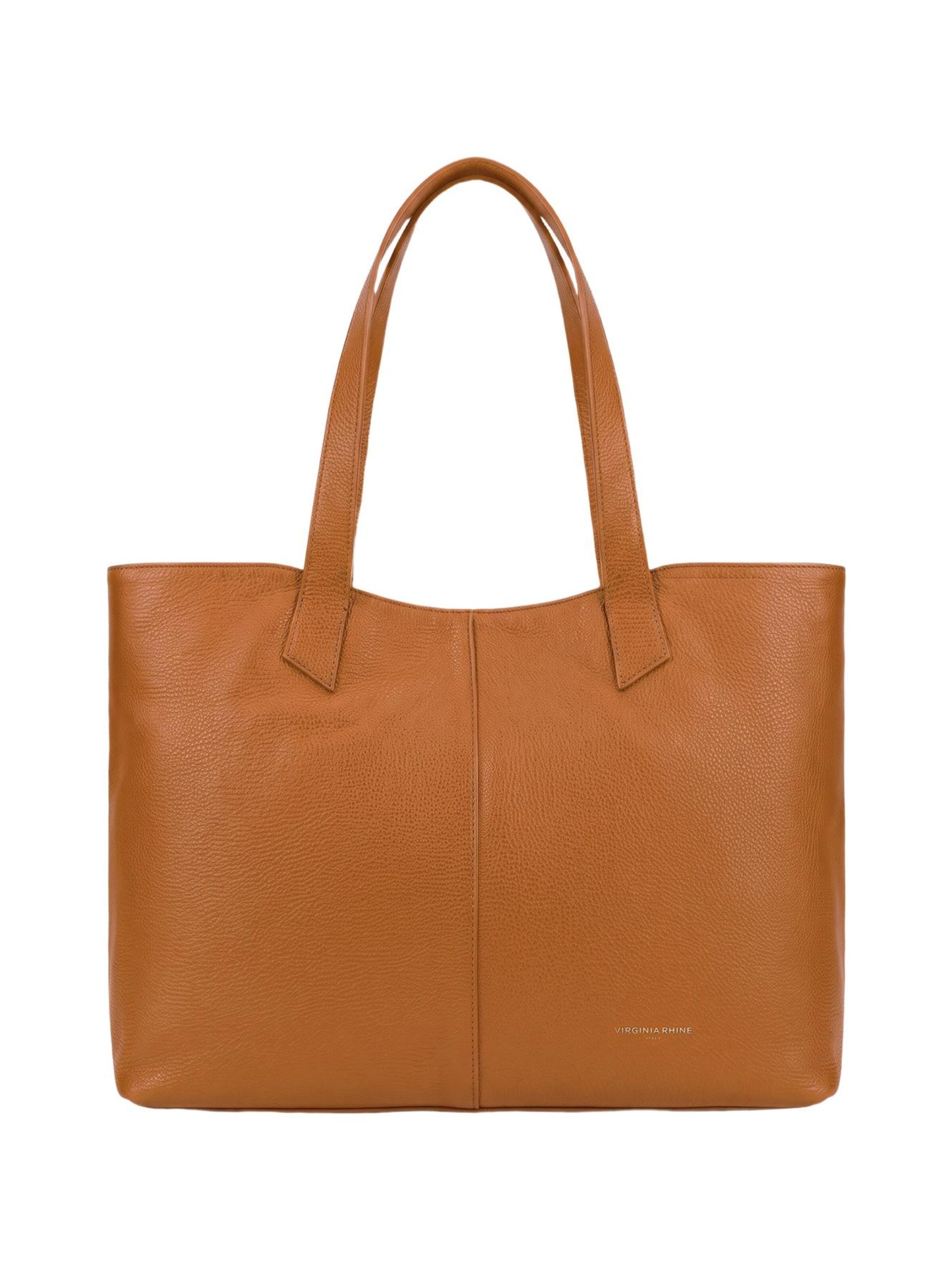 Borsa a spalla 'Borsa a Spalla Donna Pelle Genuina Virginia Rhinè 43x31 cm' di Virginia Rhinè in marrone: frontale