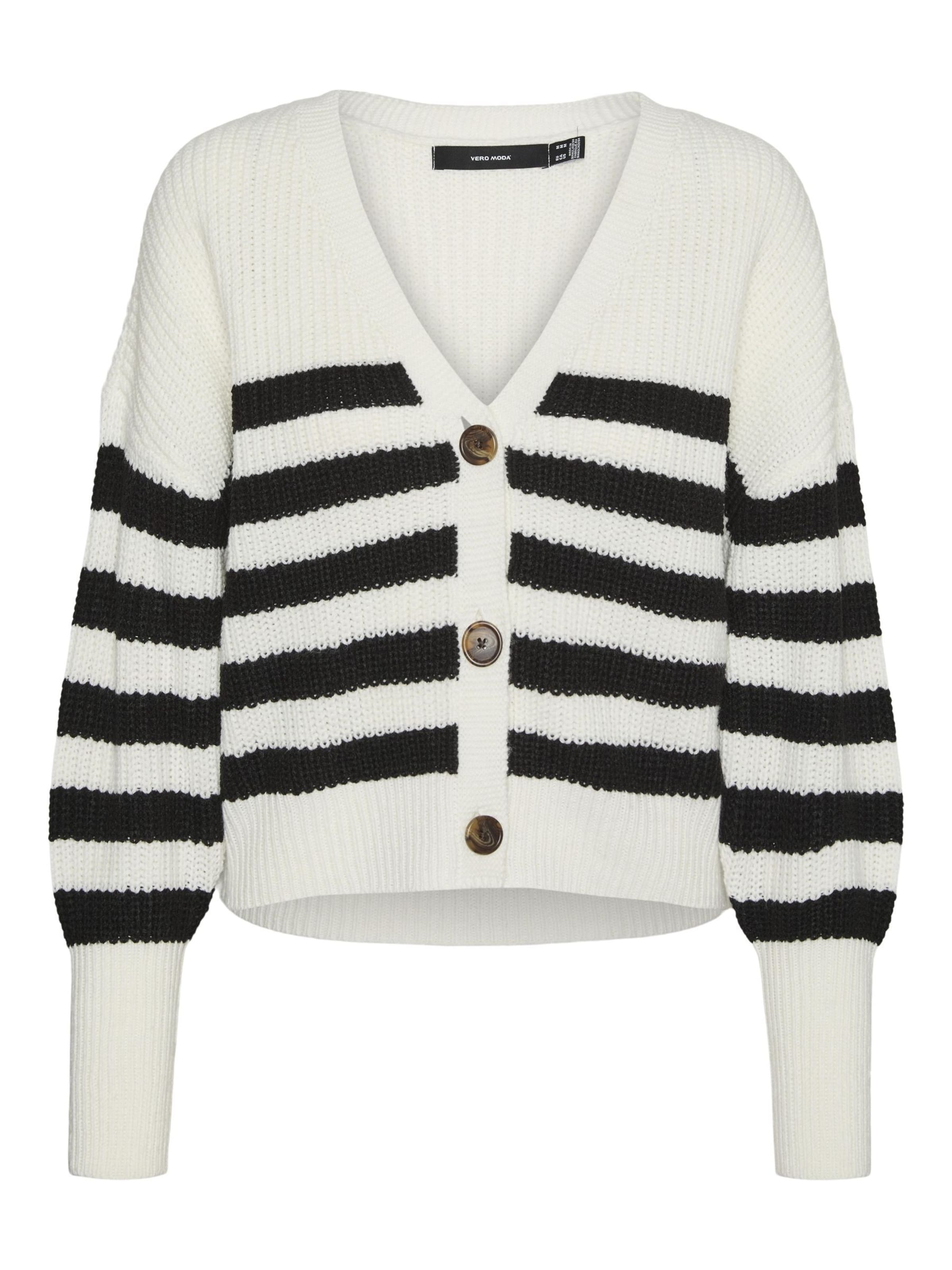 VERO MODA Knit cardigan 'VMLEA' in White: front