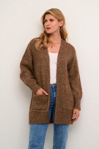 Kaffe Knit Cardigan 'Alioma' in Brown: front