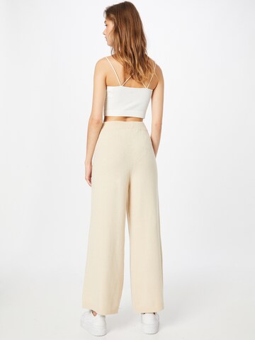 VILA Wide leg Pants 'Mesina' in Beige