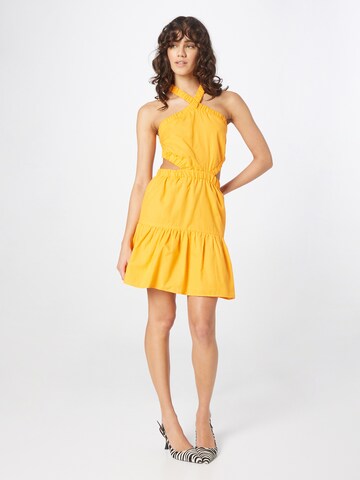 Warehouse Καλοκαιρινό φόρεμα σε πορτοκαλί: μπροστά