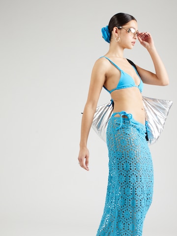 Calvin Klein Swimwear Triangel Bikinitop in Blau