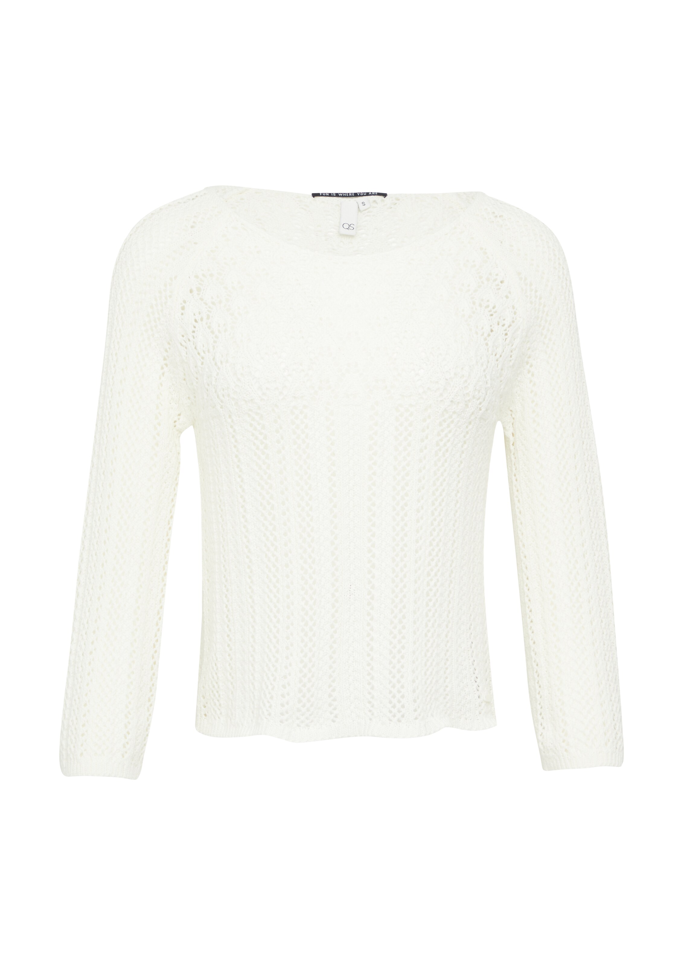 QS Pullover in Weiß: Vorderseite