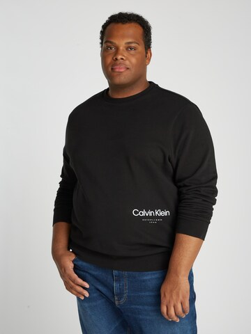 Calvin Klein Big & Tall Sweatshirt in Schwarz: Vorderseite