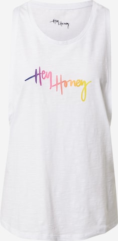 Hey Honey Sporttop in Wit: voorkant