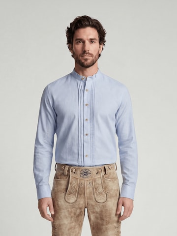 Beckert Regular fit Traditional Button Up Shirt in Blue
