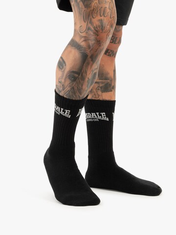 Calzino ' Gilbert ' di LONSDALE in nero: frontale